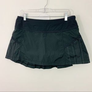 LULULEMON | Black Run Reflection Skirt Skort Sz 10